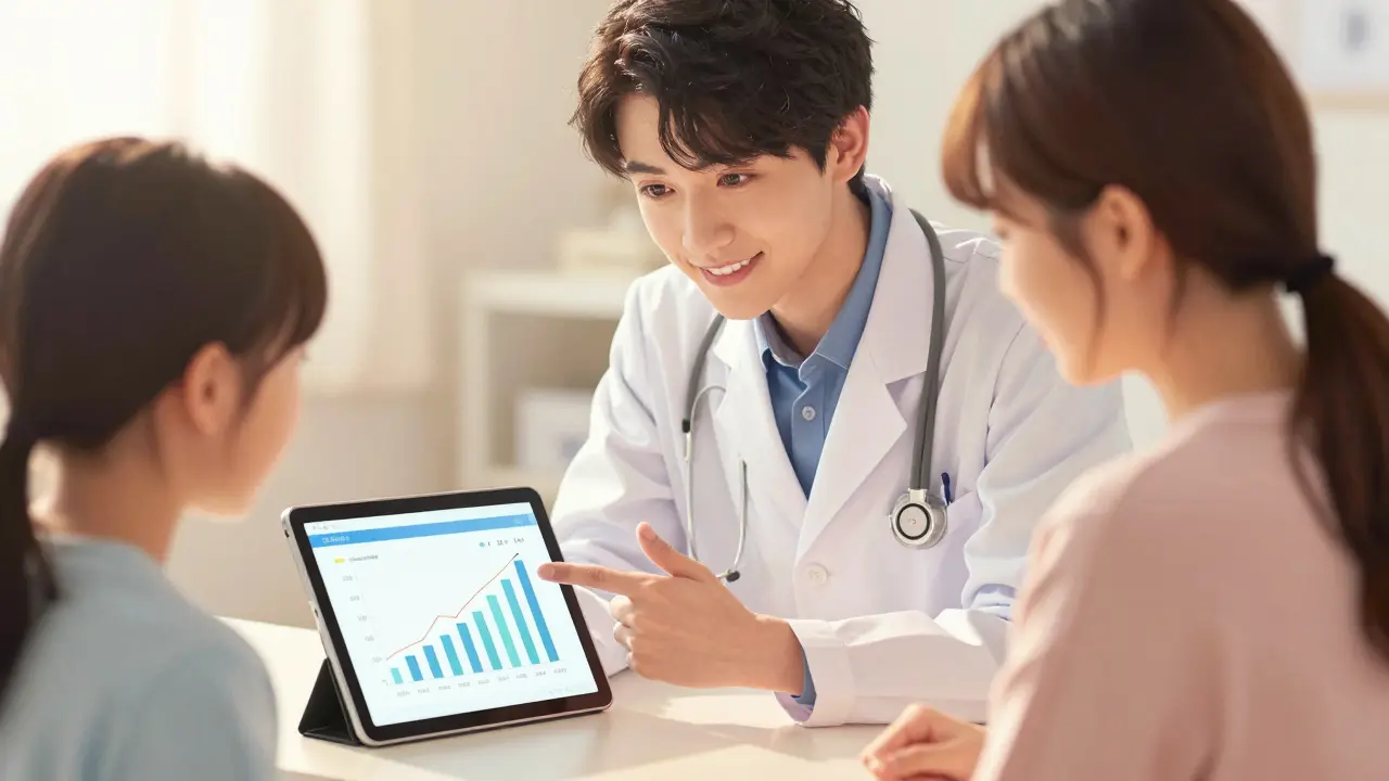 Reassuring doctor and relieved patient sharing a moment of trust in manga style.